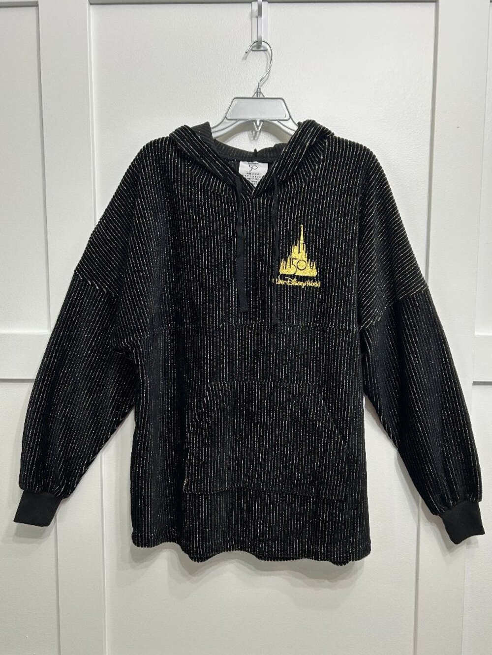 Walt Disney World 50th Anniversary Luxe Corduroy Pullover Hoodie Spirit Jersey M